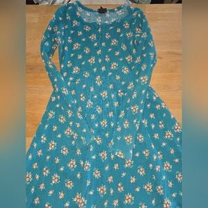 Art Class target Teal Floral Dress Size Medium 7/8 NWOT